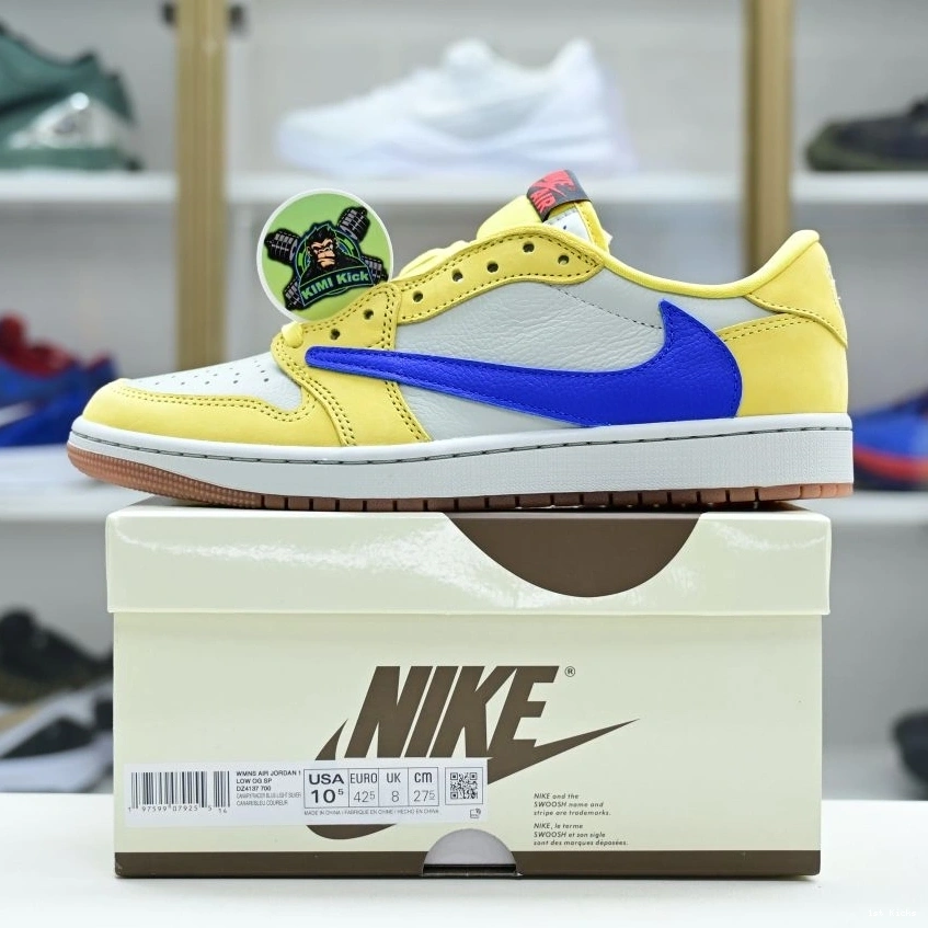 Travis Kimikick Affordable Air Jordan Jordan Canary 1Low Scott x 1872 1221